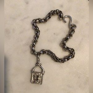 Chunky Gothic Padlock Choker Necklace